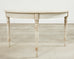 Pair of Swedish Gustavian Style Painted Pine Demilune Consoles