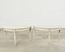 Pair of Swedish Gustavian Style Painted Pine Demilune Consoles