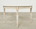 Pair of Swedish Gustavian Style Painted Pine Demilune Consoles
