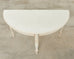 Pair of Swedish Gustavian Style Painted Pine Demilune Consoles