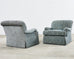 Pair of A. Rudin Attributed Upholstered Lounge Chairs