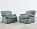 Pair of A. Rudin Attributed Upholstered Lounge Chairs