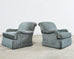 Pair of A. Rudin Attributed Upholstered Lounge Chairs