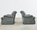 Pair of A. Rudin Attributed Upholstered Lounge Chairs