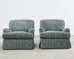 Pair of A. Rudin Attributed Upholstered Lounge Chairs