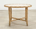 Pair of Danny Ho Fong Organic Modern Rattan Marble Tables