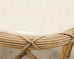 Pair of Danny Ho Fong Organic Modern Rattan Marble Tables