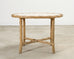 Pair of Danny Ho Fong Organic Modern Rattan Marble Tables