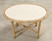 Pair of Danny Ho Fong Organic Modern Rattan Marble Tables