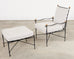 Janus et Cie Amalfi Lounge Chair and Ottoman After Papperzini