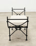 Neoclassical Style Horned Aluminum Bench after Diego Giacometti