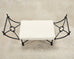 Neoclassical Style Horned Aluminum Bench after Diego Giacometti