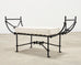 Neoclassical Style Horned Aluminum Bench after Diego Giacometti