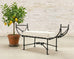 Neoclassical Style Horned Aluminum Bench after Diego Giacometti