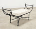 Neoclassical Style Horned Aluminum Bench after Diego Giacometti