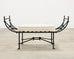 Neoclassical Style Horned Aluminum Bench after Diego Giacometti