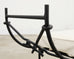 Neoclassical Style Horned Aluminum Bench after Diego Giacometti