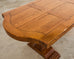 Country French Oak Parquet Top Farmhouse Trestle Dining Table