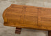 Country French Oak Parquet Top Farmhouse Trestle Dining Table