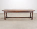Country French Oak Parquetry-Top Farmhouse Dining Table 8 Ft