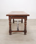 Country French Oak Parquetry-Top Farmhouse Dining Table 8 Ft