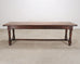 Country French Oak Parquetry-Top Farmhouse Dining Table 8 Ft