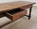 Country French Oak Parquetry-Top Farmhouse Dining Table 8 Ft