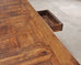 Country French Oak Parquetry-Top Farmhouse Dining Table 8 Ft