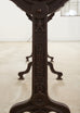 French Art Nouveau Triple Pedestal Iron Bronze Table