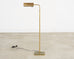 Mid-Century Adjustable Patinated Brass Pharmacy Floor Lamp