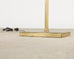 Mid-Century Adjustable Patinated Brass Pharmacy Floor Lamp