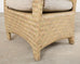 Set of Four Brown Jordan Wicker Havana Garden Armchairs