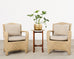 Set of Four Brown Jordan Wicker Havana Garden Armchairs