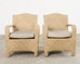 Set of Four Brown Jordan Wicker Havana Garden Armchairs