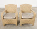 Set of Four Brown Jordan Wicker Havana Garden Armchairs