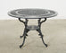 Neoclassical Style Round Aluminum Patio Garden Dining Table