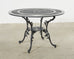 Neoclassical Style Round Aluminum Patio Garden Dining Table