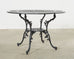 Neoclassical Style Round Aluminum Patio Garden Dining Table