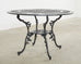 Neoclassical Style Round Aluminum Patio Garden Dining Table