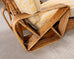 Paul T. Frankl Rattan Six-Strand Square Pretzel Chaise Longue