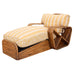 Paul T. Frankl Rattan Six-Strand Square Pretzel Chaise Longue