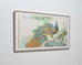 20th C. Chinese Export Pair of Peacocks and Flowers Painting