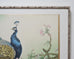 20th C. Chinese Export Pair of Peacocks and Flowers Painting