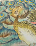 20th C. Chinese Export Pair of Peacocks and Flowers Painting