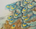20th C. Chinese Export Pair of Peacocks and Flowers Painting
