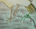 20th C. Chinese Export Pair of Peacocks and Flowers Painting