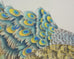 20th C. Chinese Export Pair of Peacocks and Flowers Painting