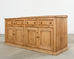 19th Century Country French Provincial Pine Sideboard 7 Ft