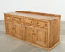 19th Century Country French Provincial Pine Sideboard 7 Ft