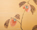 Japanese Showa Four Panel Screen Persimmon Branch in Snow